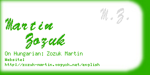 martin zozuk business card